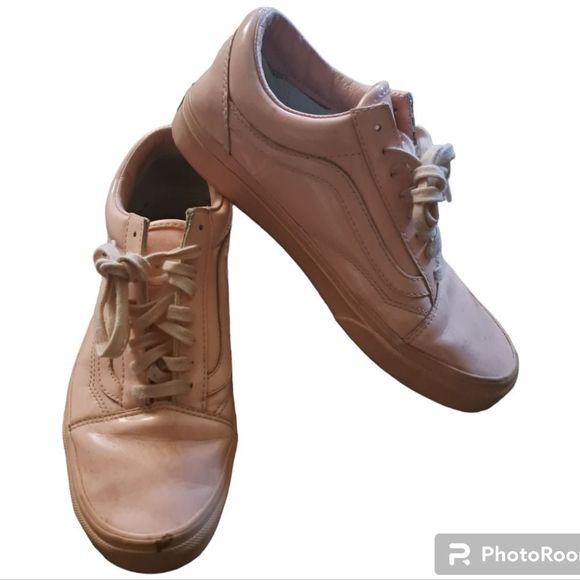 Vans Old School Patten Leather Low Sneakers in Pastele Pink - Picture 3 of 10